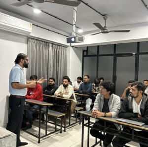 Students attending an import export training session at Yuva Exim Institute